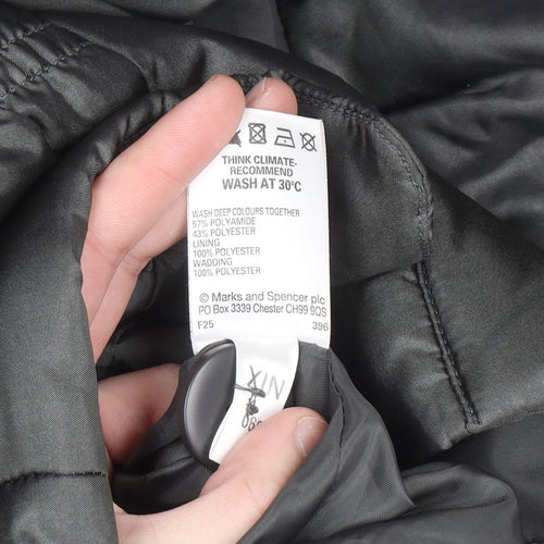 Marks & Spencer Women’s Grey Puffer Jacket UK 14 Hooded Short Coat