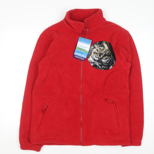 Portwest Men's Red Fleece Full Zip Outdoor Jacket M