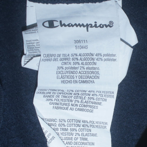 Champion Boys Navy Logo Tape Pullover Hoodie Size 11-12 Years