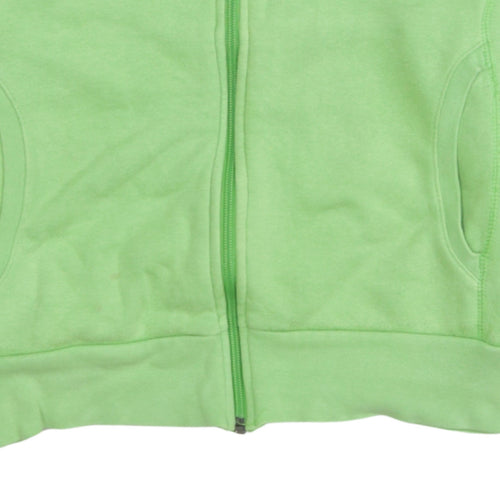 Nike Women Green Full Zip Sweatshirt Size L Fleece Jacket