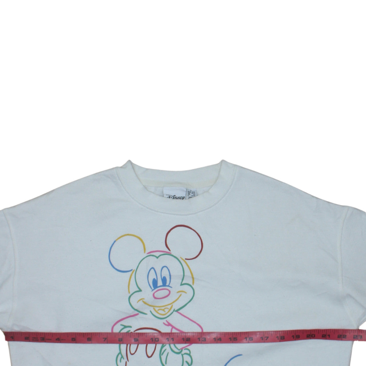 Disney Primark Women White Mickey Mouse Crew Neck Sweatshirt Size S