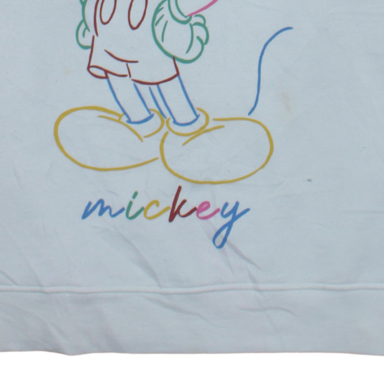 Disney Primark Women White Mickey Mouse Crew Neck Sweatshirt Size S