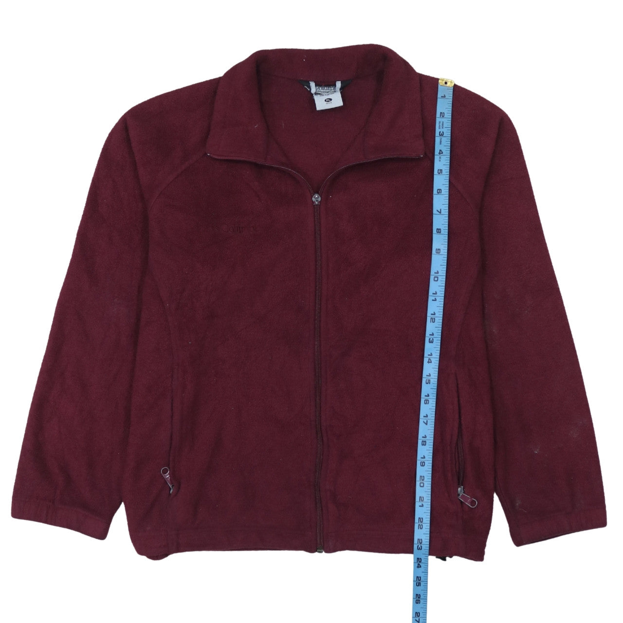 Columbia Men's Red Fleece Full Zip Jacket Size L Regular Outdoor