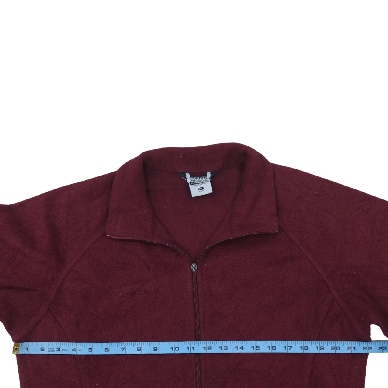 Columbia Men's Red Fleece Full Zip Jacket Size L Regular Outdoor