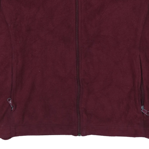 Columbia Men's Red Fleece Full Zip Jacket Size L Regular Outdoor