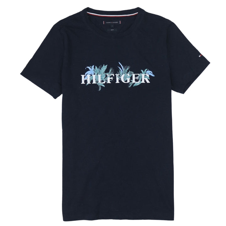 Tommy Hilfiger Men's Blue Slim Fit Graphic Cotton T-Shirt Size S