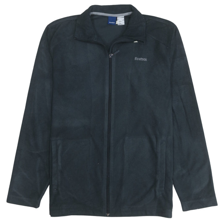 Reebok Men Black Fleece Full Zip Jacket L Casual Training