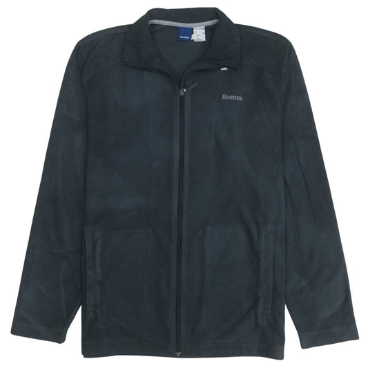 Reebok Men Black Fleece Full Zip Jacket L Casual Training