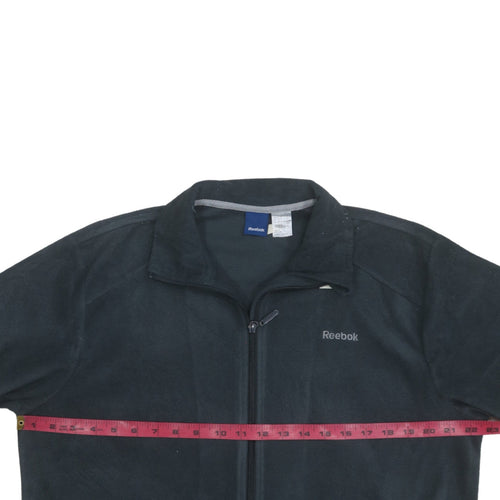 Reebok Men Black Fleece Full Zip Jacket L Casual Training