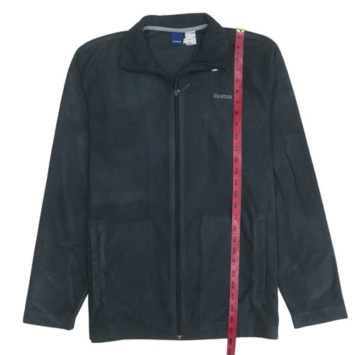Reebok Men Black Fleece Full Zip Jacket L Casual Training
