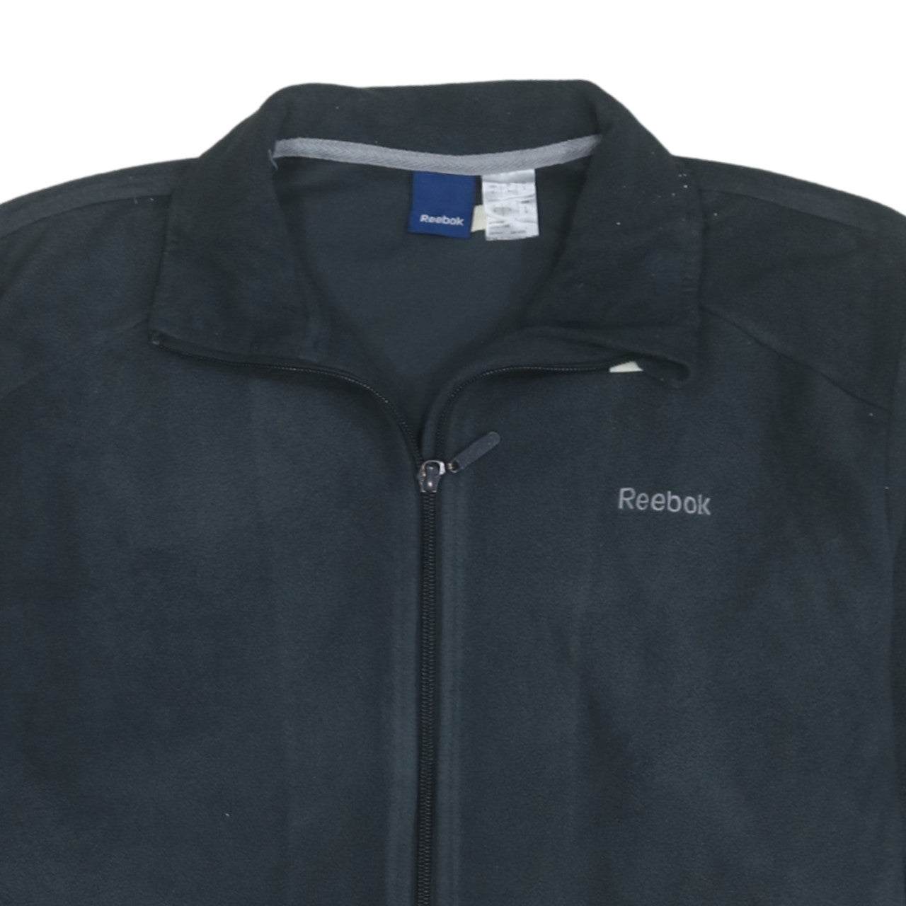 Reebok Men Black Fleece Full Zip Jacket L Casual Training