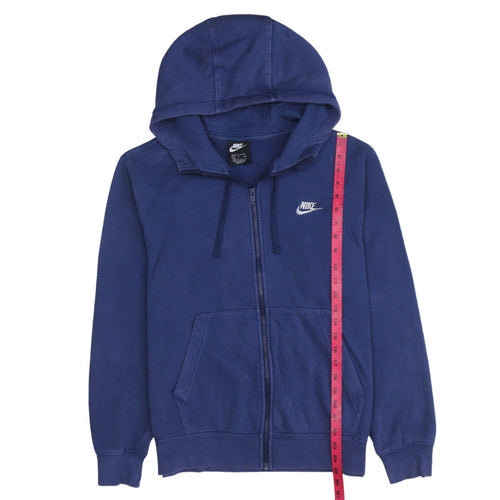 Nike Men's Blue Full Zip Hooded Cotton Jacket Size S