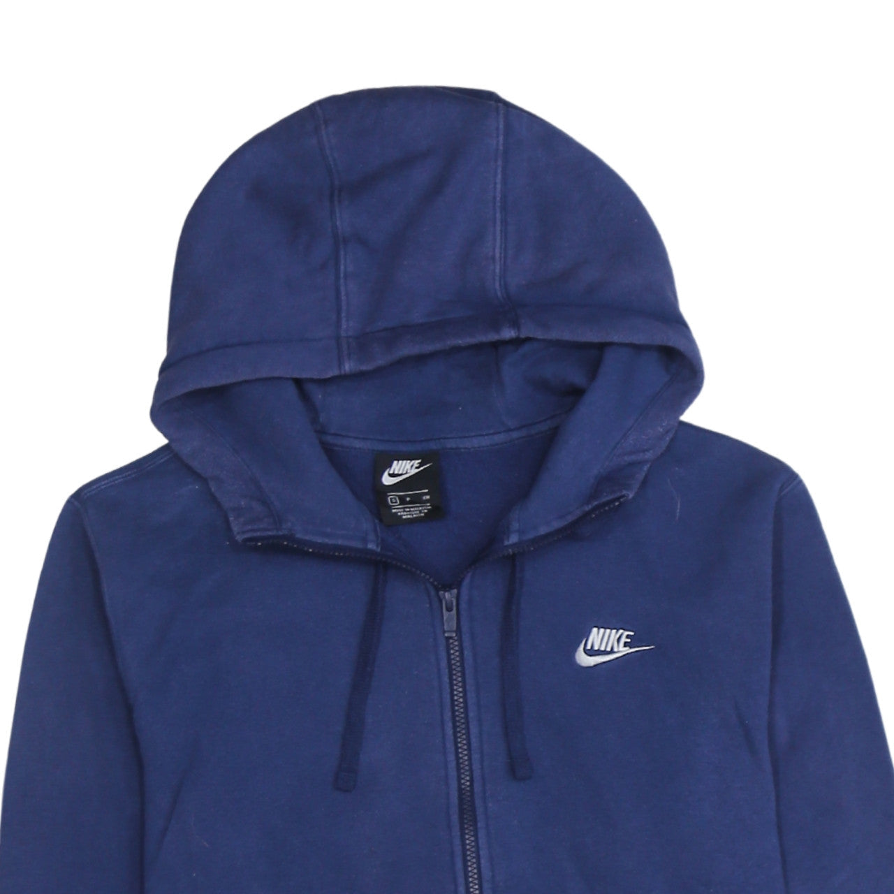 Nike Men's Blue Full Zip Hooded Cotton Jacket Size S