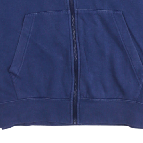 Nike Men's Blue Full Zip Hooded Cotton Jacket Size S