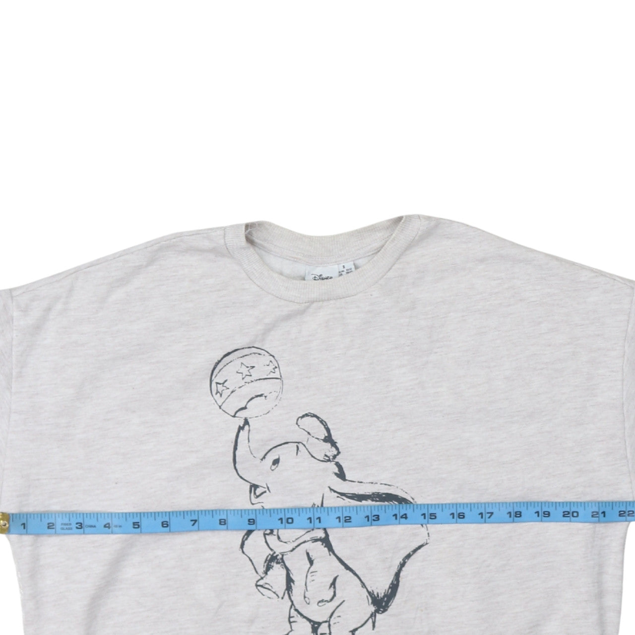 Disney Women Grey Dumbo Crew Neck Pullover Sweatshirt Size S 10/12