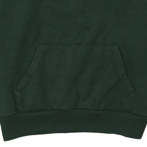 Disney Womens Dark Green Pullover Hoodie XS Relaxed Fit Cotton Blend