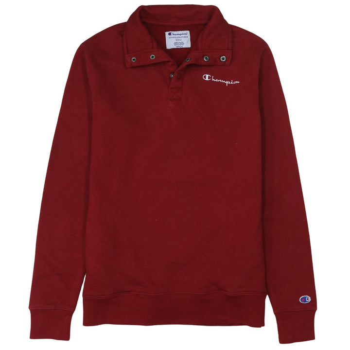 Champion Men's Red Henley Sweatshirt Size S Authentic Athleticwear