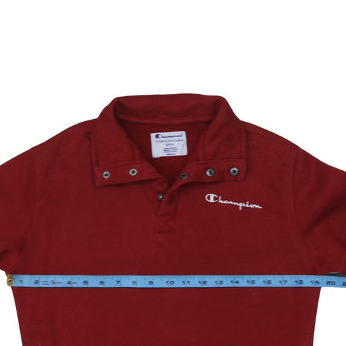 Champion Men's Red Henley Sweatshirt Size S Authentic Athleticwear