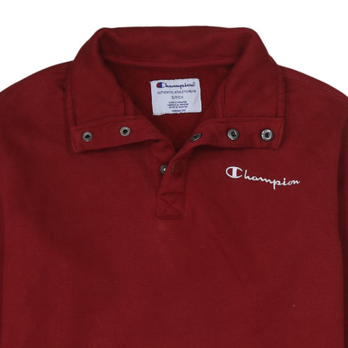 Champion Men's Red Henley Sweatshirt Size S Authentic Athleticwear