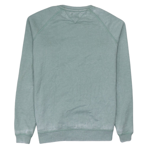 Hilfiger Denim Men's Green Crew Neck Sweatshirt M Regular Fit
