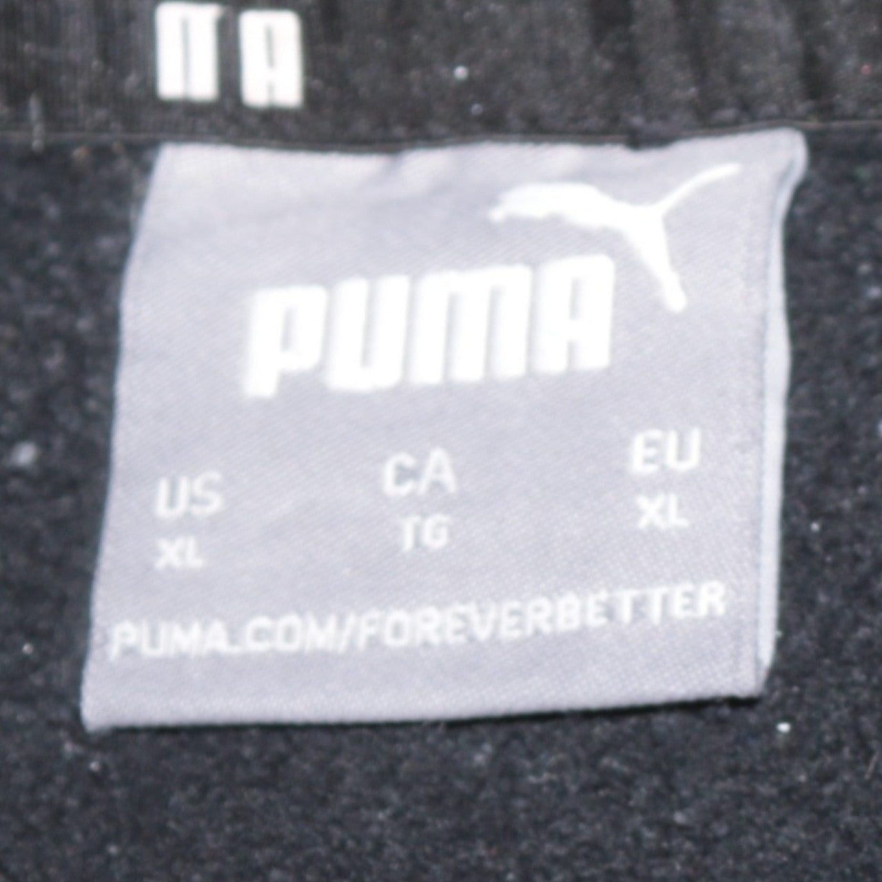 Puma Men's Black XL Pullover Hoodie with Logo Print
