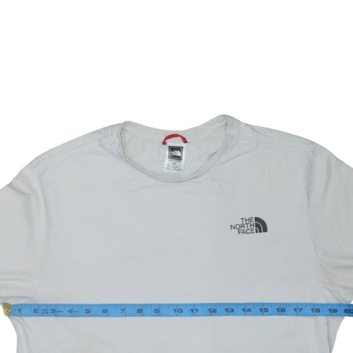 The North Face Men's White Medium Graphic Logo T-Shirt Cotton