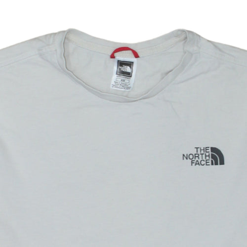 The North Face Men's White Medium Graphic Logo T-Shirt Cotton