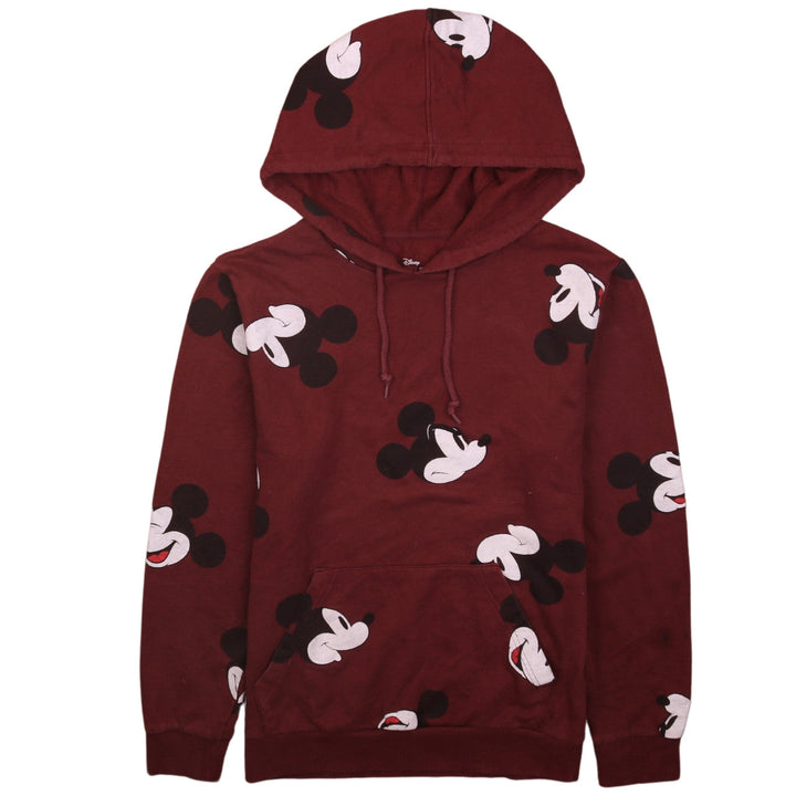Disney Mickey Mouse Red Pullover Hoodie Men S Graphic Print
