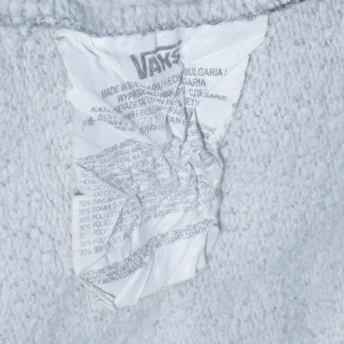Vans Men Grey Large Logo Crew Neck Pullover Sweatshirt