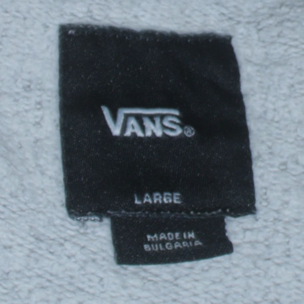 Vans Men Grey Large Logo Crew Neck Pullover Sweatshirt