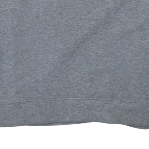 Vans Men Grey Large Logo Crew Neck Pullover Sweatshirt