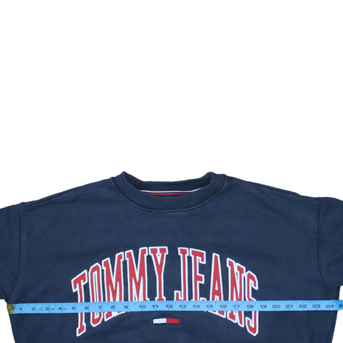 Tommy Jeans Men's Blue Small Crew Neck Pullover Sweatshirt