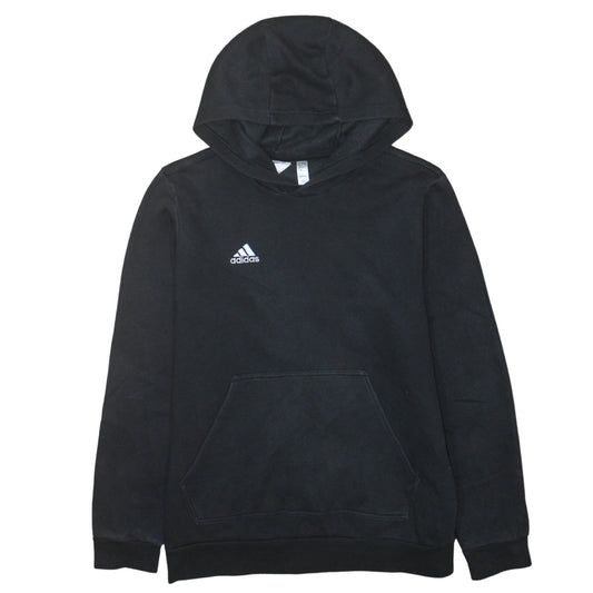 Adidas Boys Black Pullover Hoodie 13-14 Years Sports Fleece Sweatshirt
