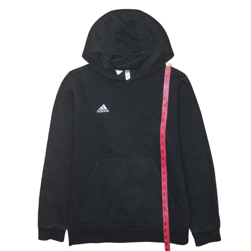 Adidas Boys Black Pullover Hoodie 13-14 Years Sports Fleece Sweatshirt