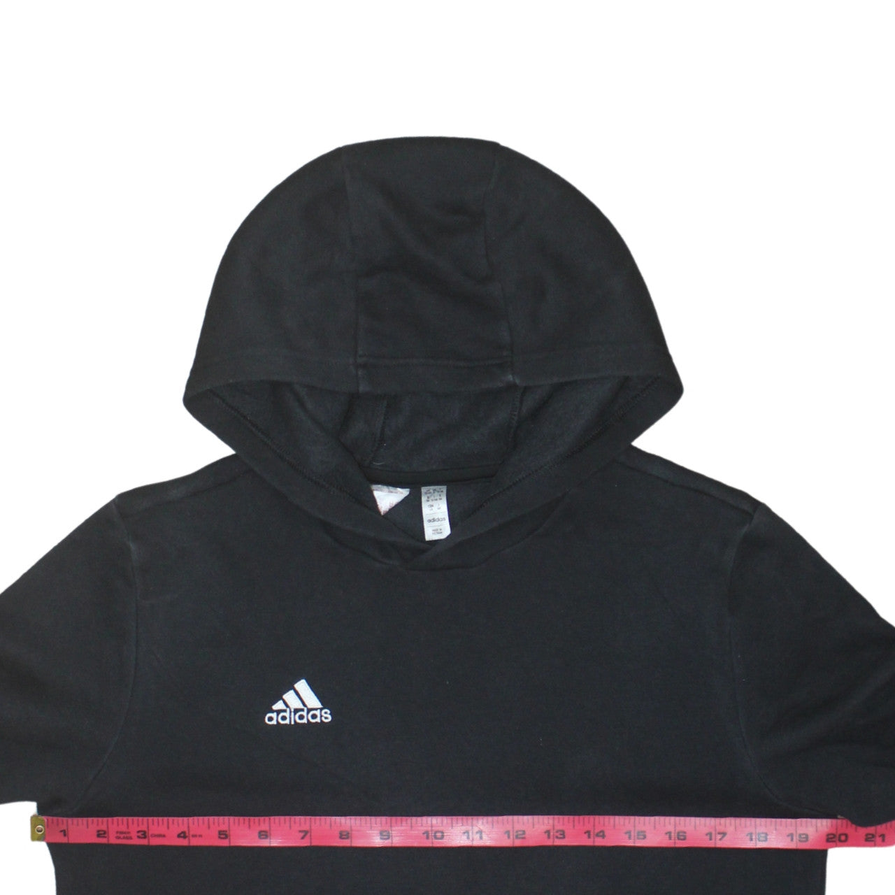 Adidas Boys Black Pullover Hoodie 13-14 Years Sports Fleece Sweatshirt