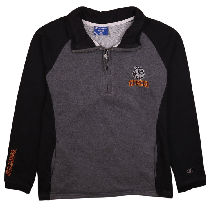 Champion Men's Grey 1/4 Zip UMD Bulldog Sweatshirt Size M