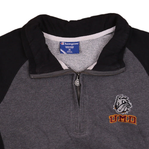 Champion Men's Grey 1/4 Zip UMD Bulldog Sweatshirt Size M