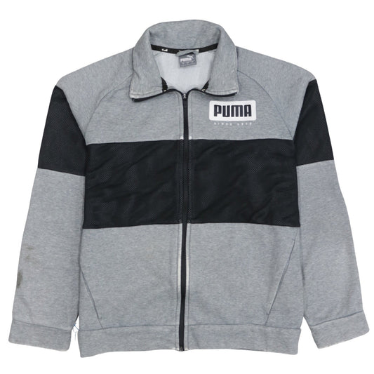 Puma Men's Grey Full Zip Sports Sweatshirt Size L