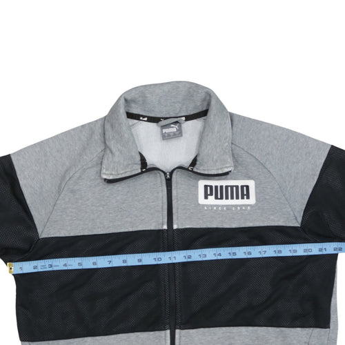 Puma Men's Grey Full Zip Sports Sweatshirt Size L