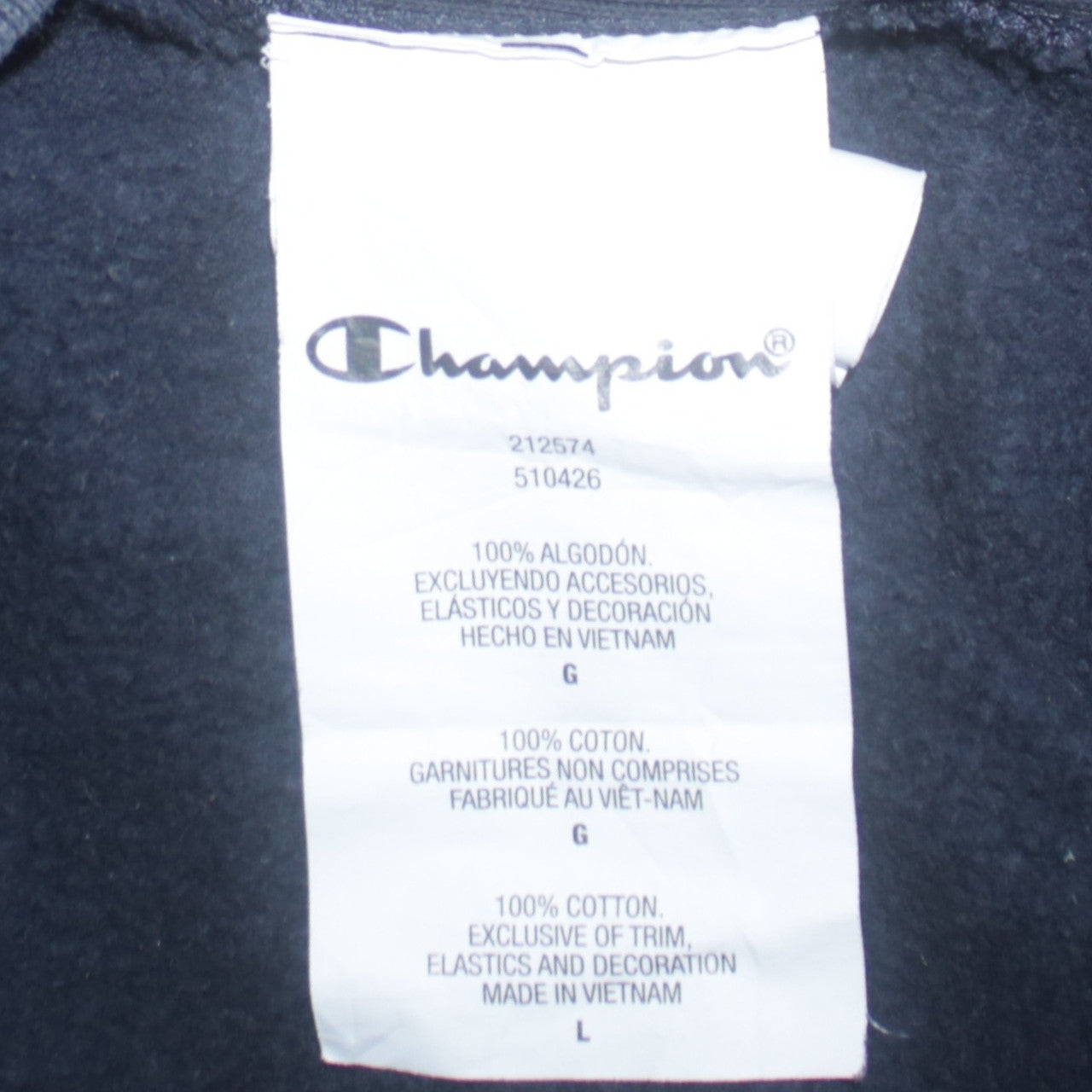 Champion Men's Black Reverse Weave Pullover Hoodie Size L Embroidered Logo