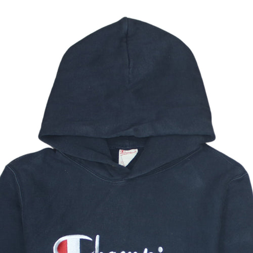 Champion Men's Black Reverse Weave Pullover Hoodie Size L Embroidered Logo