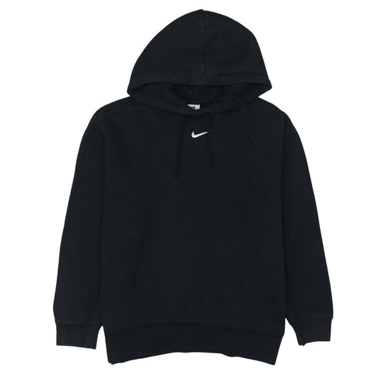 Nike Men's Black Pullover Hoodie Small Fleece Logo Sweatshirt