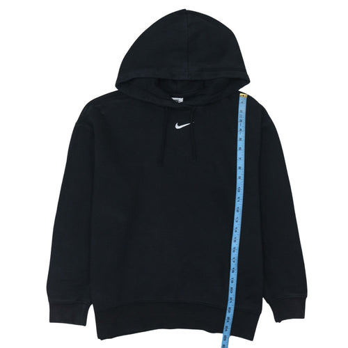 Nike Men's Black Pullover Hoodie Small Fleece Logo Sweatshirt