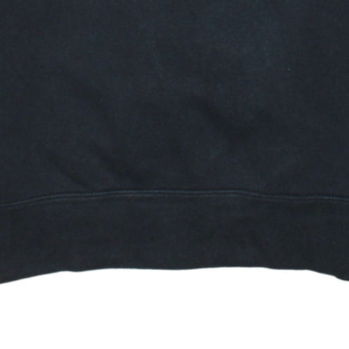 Nike Men's Black Small Pullover Sweatshirt Double Swoosh Logo Crew Neck