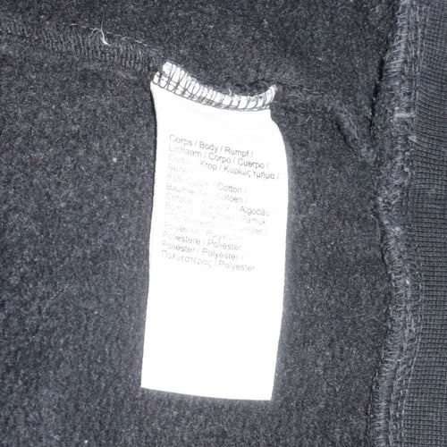 Lacoste Sport Men Black M Crew Neck Cotton Fleece Sweatshirt