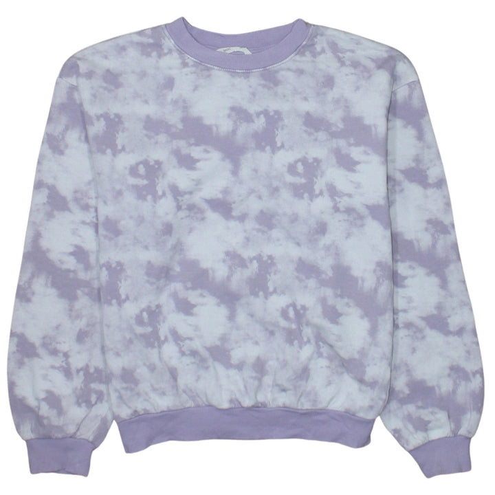 H&M Teens Purple Tie-Dye Pullover Sweatshirt Size 10-12Y Cotton Blend