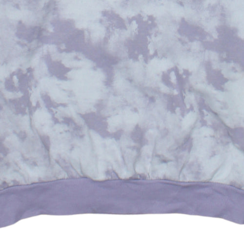 H&M Teens Purple Tie-Dye Pullover Sweatshirt Size 10-12Y Cotton Blend