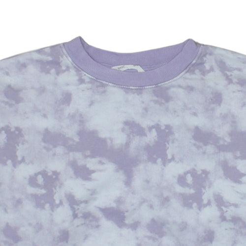 H&M Teens Purple Tie-Dye Pullover Sweatshirt Size 10-12Y Cotton Blend