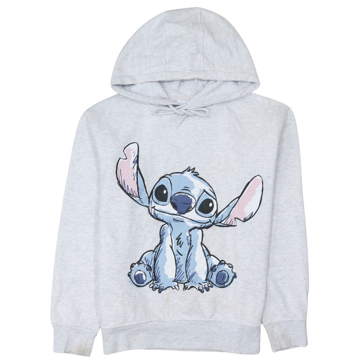 Disney Women's Grey Stitch Hoodie XS Pullover Hooded Sweatshirt