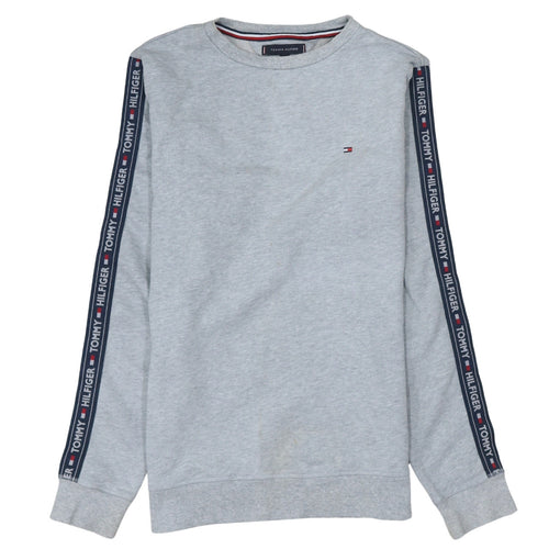 Tommy Hilfiger Men's Grey Logo Tape Sweatshirt Size M